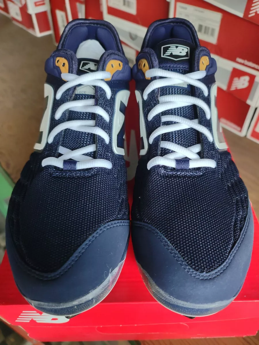 New Balance L3000TN4 Men s Baseball Metal Cleat 8 Spike Navy White