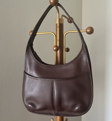 COACH Vintage 9033 Ergo Hobo Shoulder Dark Brown Leather Hand Bag 