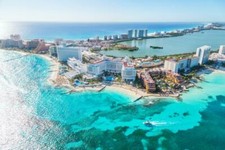CANCUN MEXICO SKYLINE GLOSSY POSTER PICTURE PHOTO PRINT aerial view beach 3542