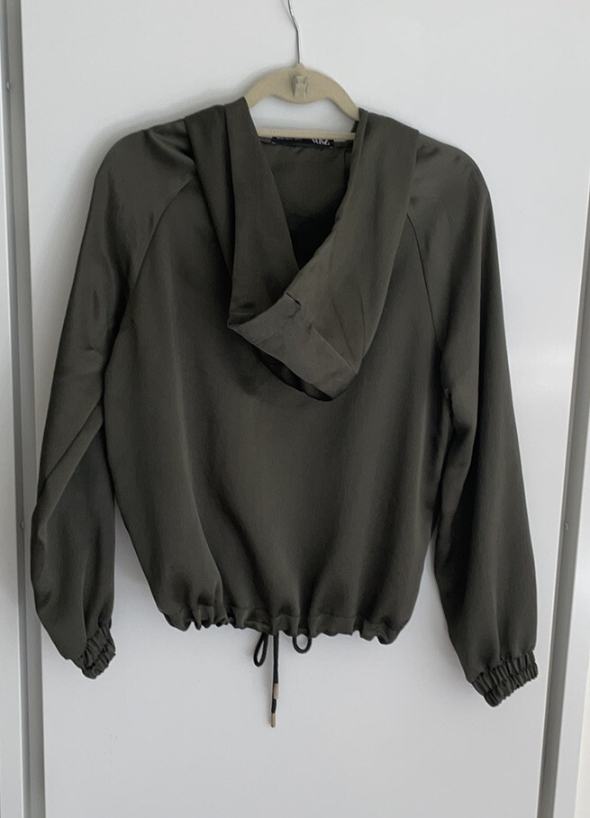 【新品!!】ZARA メタルジップボンバージャケット BLACK XXL Zara Man Bomber Jacket Mens XXL Black Nylon Lightweight Zip
