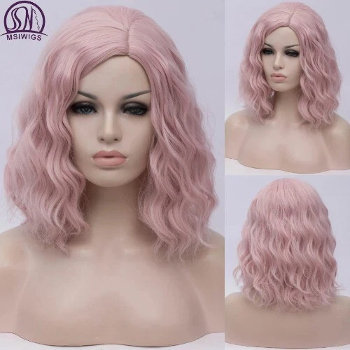 Woman Wigs Short Curly Heat Resistant Synthetic Hair Cosplay Lolita Bob Wigs - Image 2 of 4