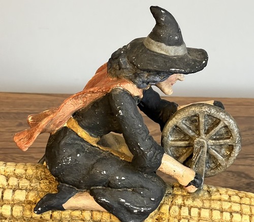 Bethany Lowe Halloween Folk Art Witch Riding on Ear of Corn Retired 2002 - Picture 2 of 10