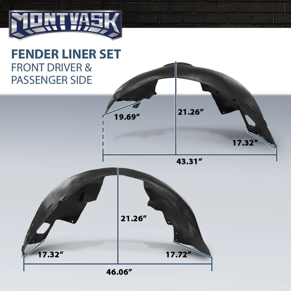 Fit For 2002-2008 BMW 745i 750i 760i Front Fender Liner Splash Shield Left+Right Foto 3 de 4