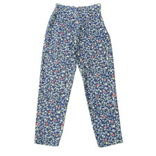 Talbots vintage 100 cotton floral high waist ankle pants size 6