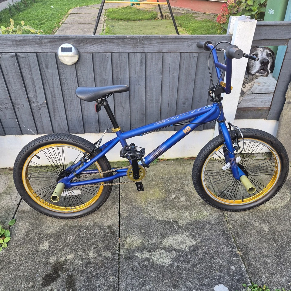 Schwinn Ko 20" BMX Blue and Gold Wheels Free coaster Trick Bike Gyro Brake - Image 3 of 4