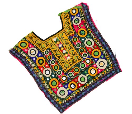 Antike traditionelle Banjara Afghani Hals Passe Handstickerei Patch Nähen Handarbeit - Bild 7 von 9