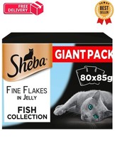 Sheba Delicacy Fishy Flavours in Jelly - Wet Cat Food - 80x 85 g (Pack of 80)  5.59 per kilo
