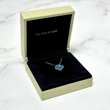 Van Cleef & Arpels Necklace Box VCA Original Travel Jewelry Case Empty Box Only