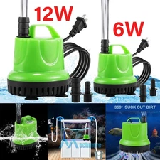 12V Submersible Water Pump Bottom Suction Dirty Clean for Fish Tank Hydroponics