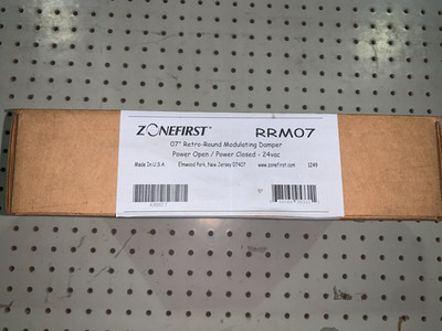 RRM07 - ZONEFIRST 7'' ROUND RETRO ROUND MODULATING DAMPER 24VAC POWER OPEN/CLOSE