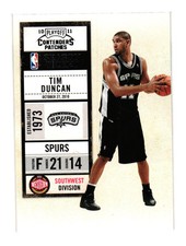 2010-11 Playoff Contenders Patches #44 Tim Duncan San Antonio Spurs