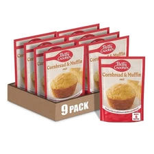 Betty Crocker Cornbread 🍞and Muffin Baking Mix, 6.5 oz. (Pack of 9)