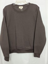 Manifest Offline Sweatshirt Womens Small Brown Fleece Crewneck NWT Lounge Top