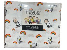 Peanuts Snoopy Charlie Brown Berkshire Twin Sheet Set  Pillowcase 3 Piece New