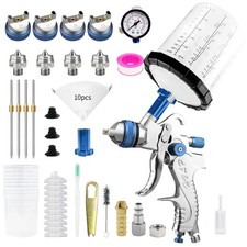 High Atomization Hvlp Spray Gun Kit 1.4-2.5mm Nozzles Pneumatic Paint Sprayer