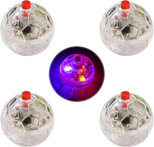 4 Pieces Ghost Hunting Cat Ball Multi-Color Flash LED Glowing Interactive Ball P