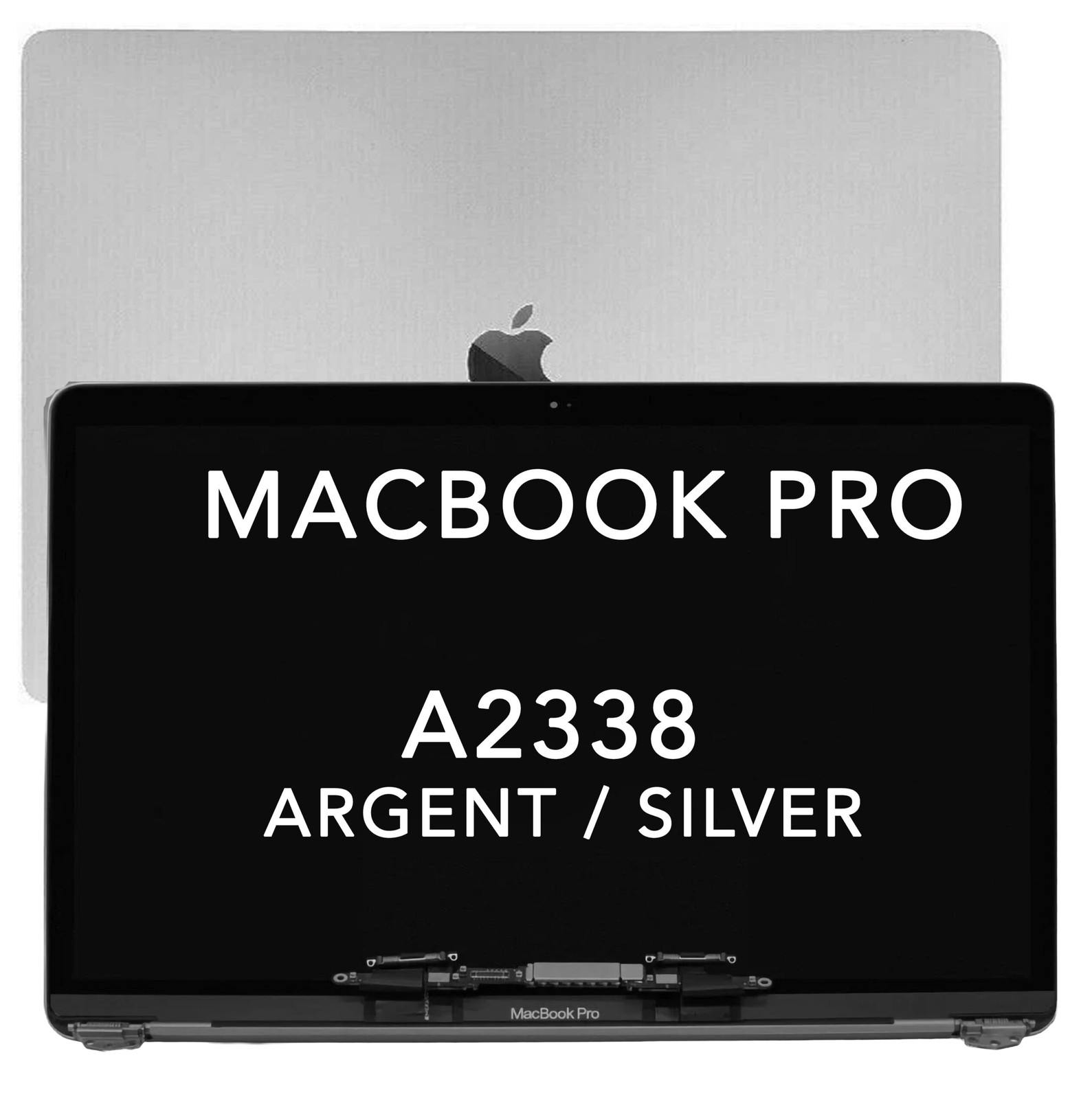 Écran complet MacBook Pro A2338 argenté pour réparer un affichage brisé ou des lignes LCD