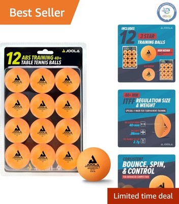 Durable 3 Star Training Ping Pong Balls - 12 Pack of 40mm for Indoor & Outdoor