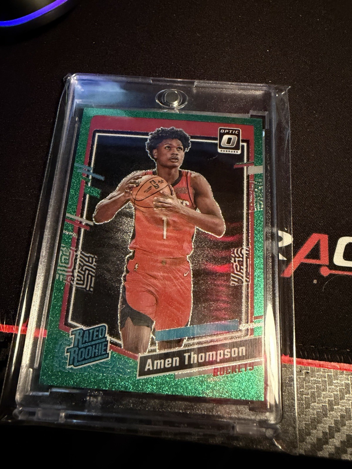 2023-24 Panini Donruss Optic Rated Rookie Amen Thompson Green Glitter Prizm /77