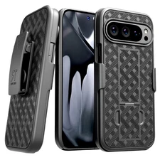 For Google Pixel 10 Pro XL Rome Tech Belt Clip Holster Phone Case Cover Black