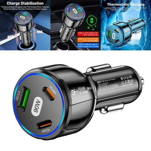 Noir PD USB Charge Rapide Neuf Haute Qualité Vente Hôtel Professionnel - Photo 2 sur 12