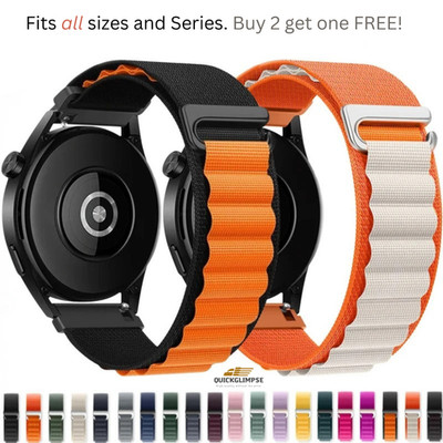 For Samsung Smart Watches Watch  3/4/5/6/7 Pro FE Strap Alpine Nylon Loop Band