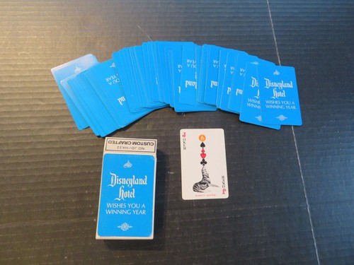 Vintage Disneyland Hotel Disney Wishes You a Winning Year Playing Cards in BOX!