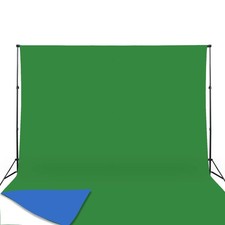 9X15 ft Background Muslin Backdrop, Photo Studio, Collapsible High Density Sc...