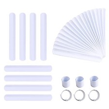 Umikk 110 Pack White Slap Bracelets Bulk, 8.7 x 1.2 Inch DIY Slap Bracelet for