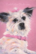 Custom Pet Portrait. Painting From Photo. Hand-Painted Art. Dog, Cat, Animal 16"
