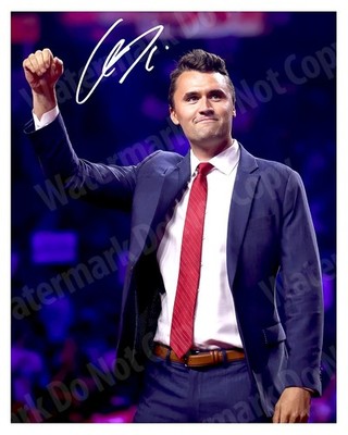 Charlie Kirk 8x10 Autographed Photo Reprint – Rare Signed Collectible