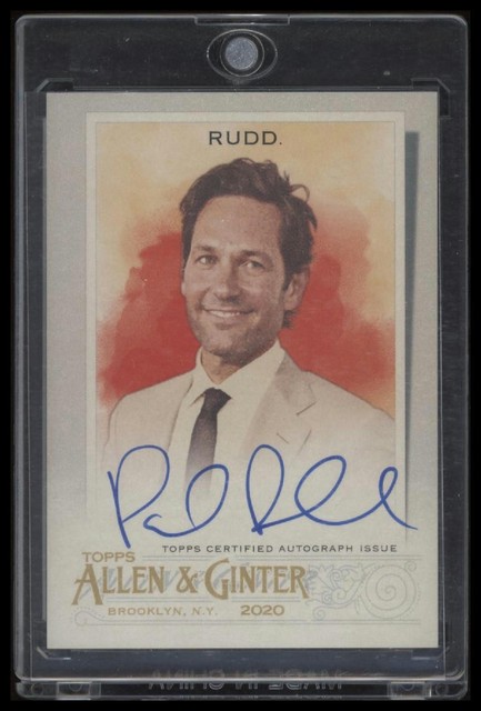 2020 Topps Allen Ginter Autographs Paul Rudd #FSAPR On Card Auto