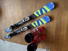 Salomon XRaceJR Ski 100 cm + Skistiefel MP 22 Größe 35