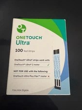 100 ct OneTouch Ultra Test Strips – New Sealed – Exp 6/2026