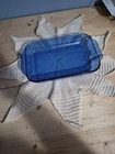 Vintage Pyrex 232-R Cobalt Blue 2 Qt Glass Baking Dish 11" x 7" x 1.5"