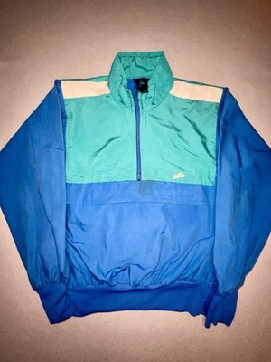 Vintage Women s Odlo Quarter Zip Windbreaker Blue Teal Small Petite 36