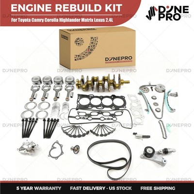 Engine Overhaul Rebuild Kit Water Pump For Toyota Corolla Camry RAV4 2AZFE 2.4L