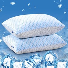puredown Pillows Queen Size Set of 2, Shredded Memory Foam Pillows, Coolin
