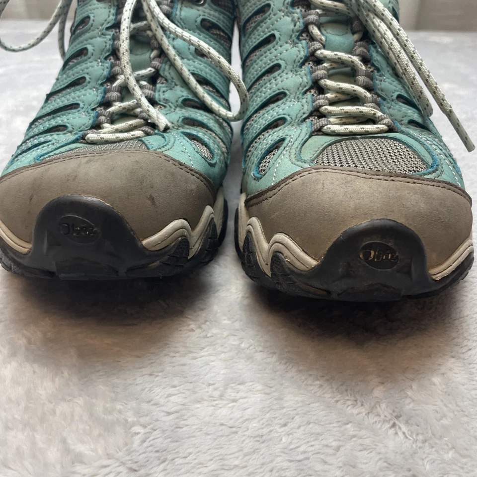 Oboz Sawtooth II Low Hiking Shoes Womens 9 Seafoam Green Waterproof Gorpcore - Image 2 of 4
