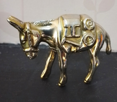 Esel oder Maultier Metall Ornament Figur 6cm groß