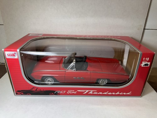 Anson 1963 Red Ford Thunderbird Roadster 1:18 Diecast - Picture 2 of 15
