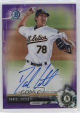 2017 Bowman Chrome Prospect Purple Refractor 242/250 Daniel Gossett Auto 2f9