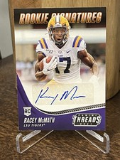 2021 Panini Threads Racey McMath Rookie Signatures Auto #TS-RMM
