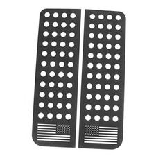 2 Pcs Rear Door Decals, Rear Decals Aluminium Alloy Glass Panel Trim Flag