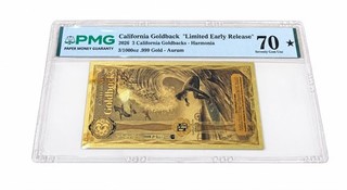 2026 CALIFORINA GOLDBACKS HARMONIA LIMITED EARLY RELEASE PMG 70