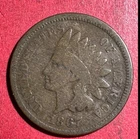 1867 US Indian Head Cent! Semi Key Date! Good/VG! Nice! Old US Coin!