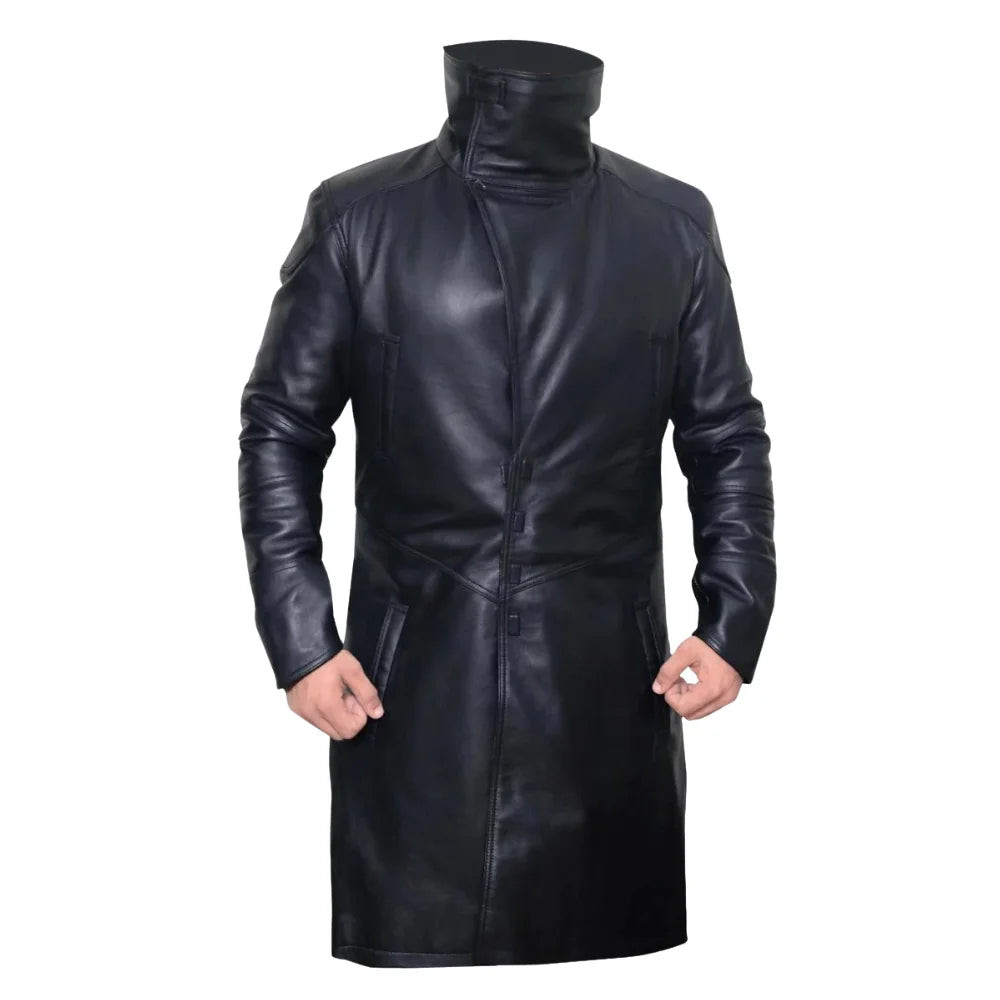 Ryan Gosling's Black Blade Runner 2049 Handmade Trench Coat image 4