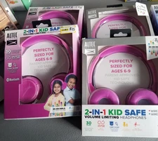 Altec Lansing Kid Safe 2-in-1 Wireless Bluetooth Headphones Safe Volume Limiting