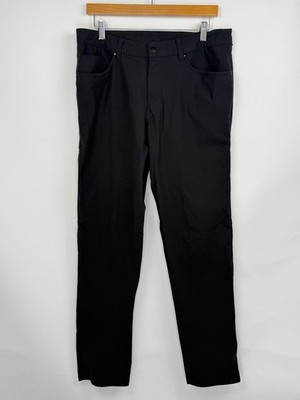 Lululemon Pants Mens 34 ABC 5 Pocket Performance Black Stretch 33x32 M5ADAS