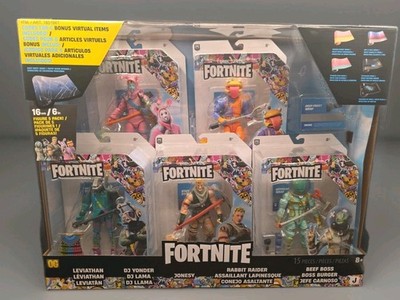 Fortnite Party Pack 5 Figures Bonus Virtual Items Included!
